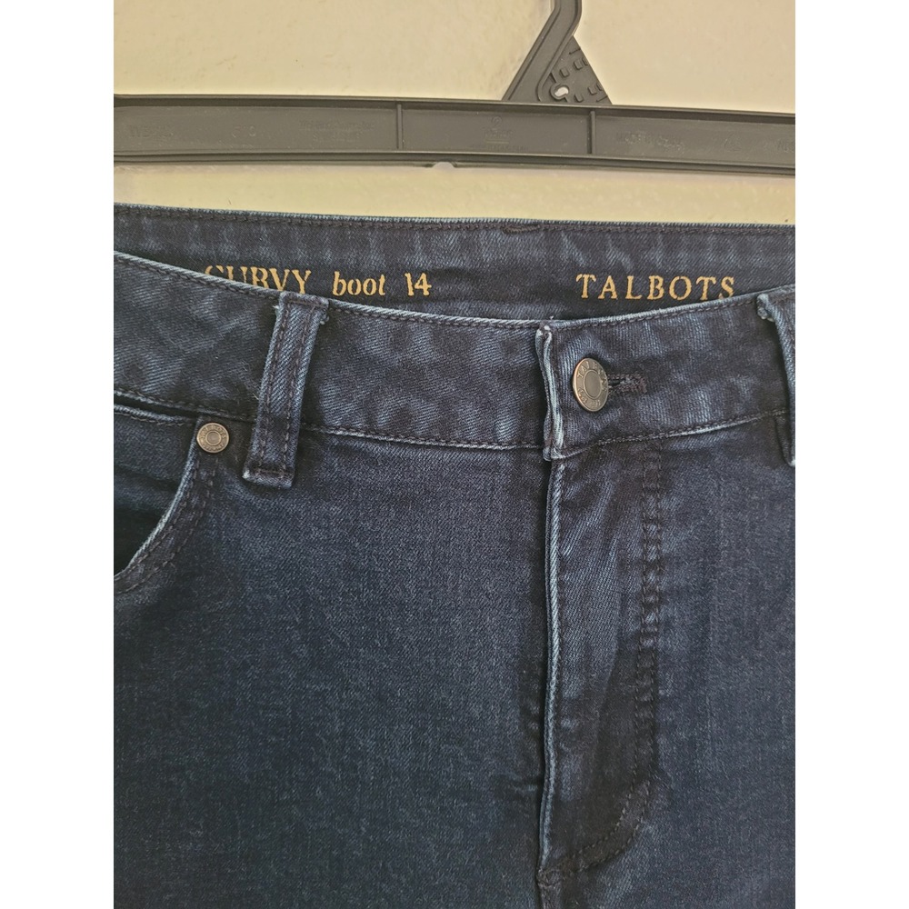 Talbots Curvy Bootcut Jeans Womens Size 14 Dark Wash Denim Pants #19 - Picture 3 of 6